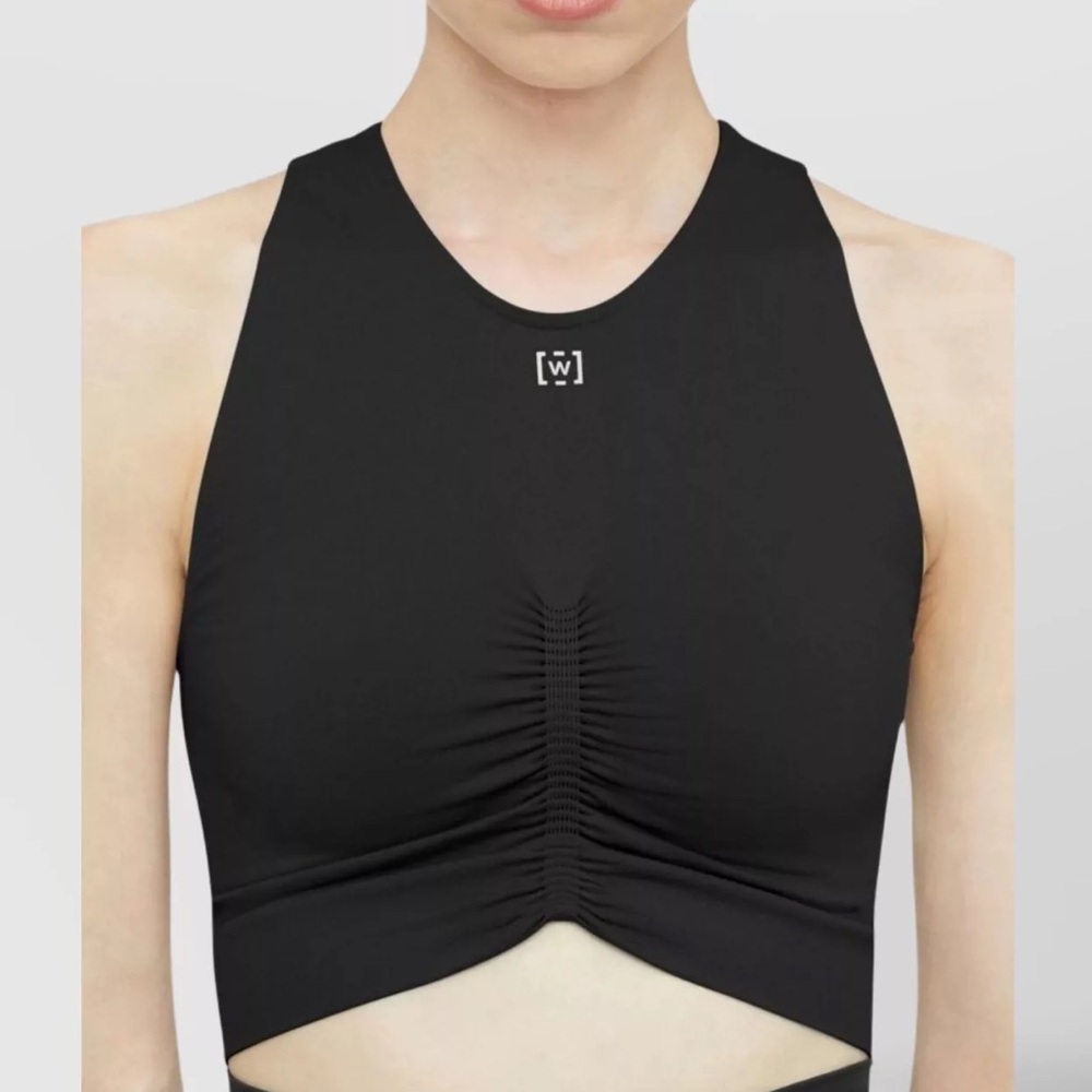 Wolford Black Ruched Crop Top